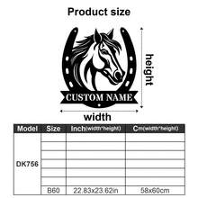 Customized Horseshoe Ranch Logo - Personalized Metal Logo Customization Outdoor - Custom Name Letter, 26 Letter Customization - Rural Farmhouse Decoration Farm Wall Art Home, Outside The Grain Warehouse - Father's Day Gift, Mother's Day Gift, Christmas Gift-Ornaments,Home Decor,Wall Decor,Room Decor,Living Room Decor,Bedroom Decor,Kitchen Decor,House Decor,Personalised Gifts Back To School School Supplies - Multicolor - View 34