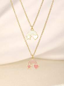 3 colores Collar de cadena de clavícula de mujer con colgante de cruz versátil y dulce, apto para fiesta, cita, playa, vacaciones y uso diario