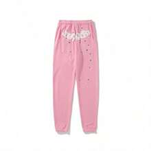 Hip Hop Spider Hoodies Set Y2k Hoodie Tracksuit Pullover Sweatshirt For Women Men Matching Hoodies Street Suit Two-Piece Set  Casual - Playful & Cute    Letter    Spring/Fall    Regular Fit    Drawstring  Pocket - Hồng - Xem 5