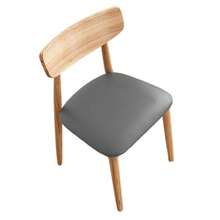 Fundas impermeables para asientos de sillas de comedor de cuero, protectores con bandas elásticas para el hogar. - Gris - Ver 6