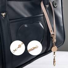 1 pieza Cordón retráctil corto para llavero, estilo casual anti-pérdida, soporte minimalista de moda para llaves, accesorio de dije para bolsos/portafolios de mujer, estilo gótico