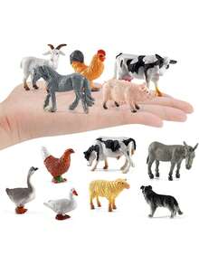 12 sztuk/zestaw Figurki zwierząt Miniaturowe figurki drobiu Symulują drób Miniaturowe figurki zwierząt Zestaw Model drobiu Miniaturowa realistyczna figurka zwierzęcia Ranczo Farma Miniaturowy model Idealny do dekoracji domu, dekoracji ciast, dekoracji stołowych, eksponatów kolekcjonerskich