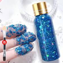 大号闪光身体贴纸、液体眼影、超级闪亮、额外闪光、无胶闪光凝胶。