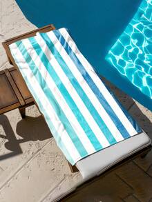 1 件蓝色水彩沙滩巾、超细纤维沙滩巾、超强吸水沙滩巾、旅行沙滩巾、运动泳池巾、浴室露营巾、瑜伽女孩女士成人沙滩巾海滩必需品 - 彩色 - 查看 6