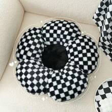 1pc, Soft Flower Plush Chair Cushion & Throw Pillow - Cozy Polyester, Machine Washable, Perfect For Bedroom Sofa Chairs Gifts Birthday Graduation