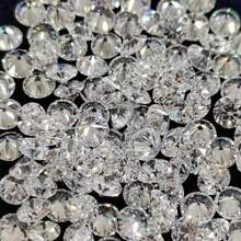 10pcs Laboratory-Created Diamond,Round 0.003ct-0.008ct/0.8mm-1.25mm Loose Gemstones,D-E Color, VS-VVS Clarity,Artificial Diamond, Suitable For DIY Jewelry Making, Rings, Earrings, Necklaces/Pendants Making.