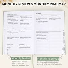 2025-2026 学年周计划和月计划日历，2025 年 7 月 - 2026 年 6 月，亚麻精装，带标签的待办事项列表笔记本，松紧带，美观，非常适合办公室、家庭学校用品、学校用品、返校 - 查看 5