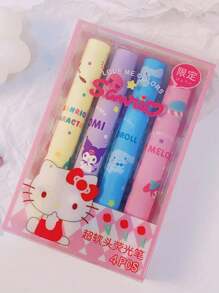 Sanrio Evidenziatori fluorescenti cartoni animati mini super carini, penne colorate per segnare agende e quaderni per studenti, forniture scolastiche, articoli per il ritorno a scuola
