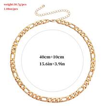 1 pieza Collar minimalista de cadena gruesa, accesorios de joyería para mujeres y niñas