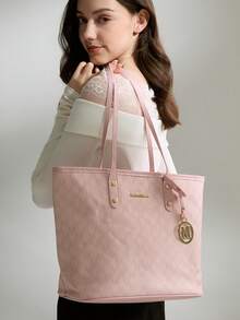 Fashionable Women's Pu Leather Handbag Winter Gifts - Pink - View 1