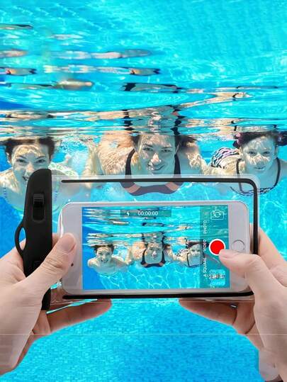 Luminous Waterproof Phone Pouch, PVC Waterproof Phone Bag, Diving Waterproof Phone Case, Swimming Lanyard Phone Pouch, Touch Screen Lanyard Phone Pouch