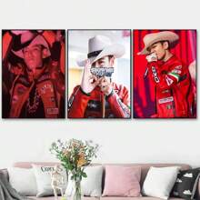 1pc/3PCS Wall Arts Posters Optional Frame Pop Singer Posters Suitable For Residential And Dormitory Walls, Living Room And Bar Decoration, Dining Room Or Bathroom, Room Decoration, High-Quality, Indoor/Outdoor Canvas Art