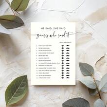 20 jogos para chá de panela: Quem conhece melhor a noiva? O que o noivo disse? Ele disse? Ela disse? Conselhos e desejos para o Sr. e a Sra. Cartões, jogos de casamento para convidados, decoração de chá de panela, atividades divertidas para casamentos, chás de panela e despedidas de solteira