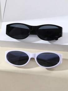2pcs Vintage Oval Fashion Multi-Function Glasses