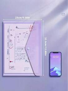 5/10pcs A4 Thickened Plastic File Folders, Transparent Snap Data Student Document Storage Bags, A4 File Folders, PP Transparent Plastic Snap Plastic File Bags, Macaron Colorful Waterproof Data Bags