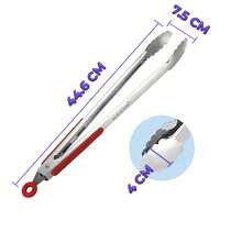 Set de tenacillas de cocina acero inoxidable pinzas utensilios para parrilla barbacoa sartén multiusos resistentes manejo fácil cocina profesional accesorios alimentos - Blanco - Ver 2