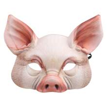 1 Pezzo Maschera 3D da Metà Viso da Animale Tigre-Maiale Unisex per Ognissanti, Festa in Maschera, Cosplay, Decorazioni