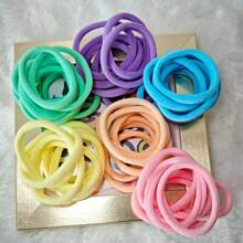 50/100pcs Minimalist High Elastic Hair Ties For Women, Suitable For Daily Use Ponytail Holders Hair Elastics Hair Rubber Bands Scrunchies Hair Rope