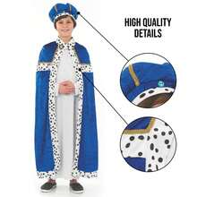 Morph Costumes Kids Wise Man Costume - Nativity King Fancy Dress Outfit For Christmas Celebrations - 3 Wise Men Costume For Festive Events - Blue - View 5