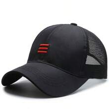 1 Stück/2 Stück Herren Baseball Mesh Kappe mit Stickerei, verstellbar, Outdoor Sonnenschutz Lässig Hut, geeignet für Frühling/Sommer Reisen, Strand, Party