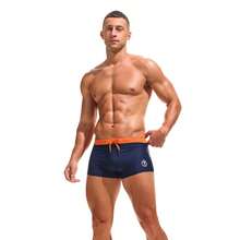 Taddlee Men Swimwear Swimsuits Flower Print Surf Board Boxer Shorts Trunks Long - 藏蓝色 - 查看 6