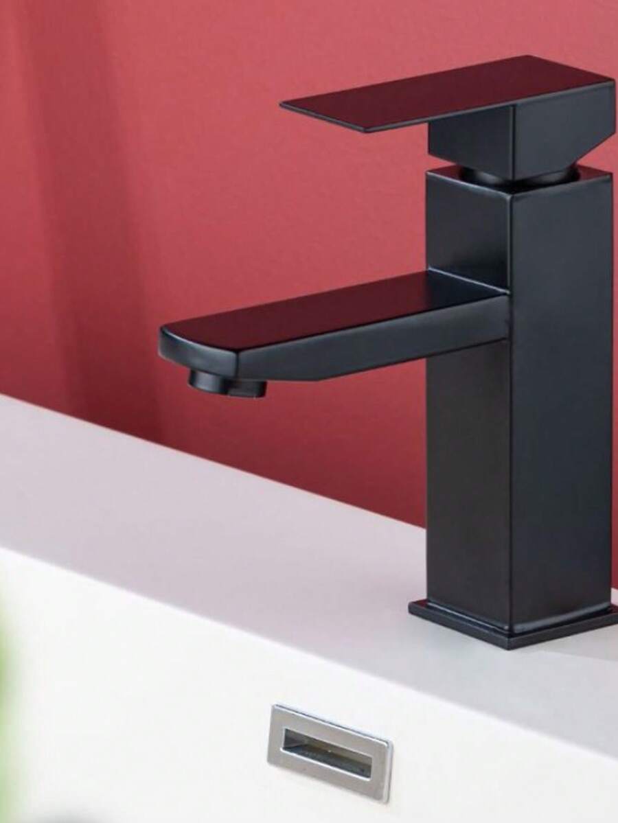 Inox Torneira banheiro Alavanca Moderna Abs Luxo 1/4 De Volta Cromo Premium Monocomando Promoção - Preto - Visão 1