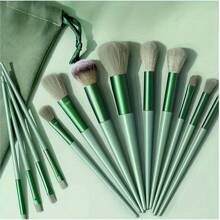 Fashion Limited Edition 13-Piece Soft Makeup Brush Set With Soft Makeup Bag, Fashionable Item For Girls, Made Of High-Quality Fiber, Rendering Foundation, Concealer, Eyeshadow, Blush - Gift For Women(5.51-6.88inch)