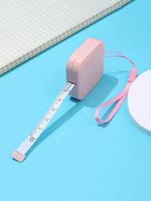 1 件便携式方形软伸缩卷尺带钩，小型紧凑型测量工具