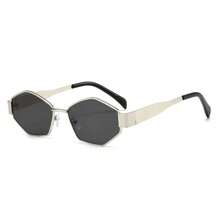 1 Stück diamantförmiger kleiner Metallrahmen Y2K Modebrille, geeignet für Geburtstag, Party, Zusammenkunft, Festival, pikant und charmant