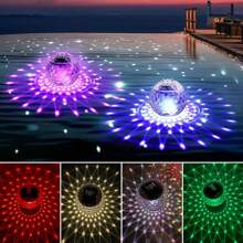 Solar Floating Lights Swimming Pool Waterproof LED Solar Power Multi Color Changing Water Drift Lamp For Fish Tank Pond Led Solar Floating Lamps Swimming Pool Ball Solar Panel Powered Pond Drift Waterproof Glow Show Disco Color Changing Lights