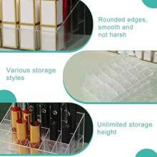 40 Fach Lippenstift Aufbewahrungsbox aus Acryl, transparente Lippenstift Halterung, Kosmetik Aufbewahrungsbox, Lippenstift Halter, Kosmetik Aufbewahrungsbox, ideal für den Schulstart