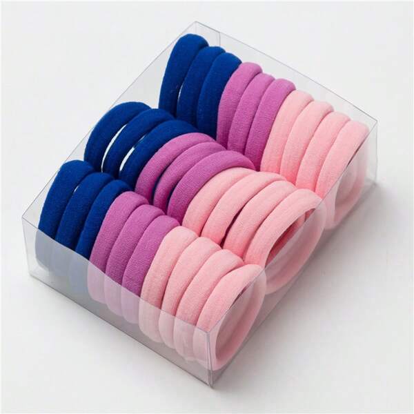 30 Peças Elásticos de Borracha Confortáveis e Elásticos, Amarras de Cabelo Simples e Duráveis, Scrunchies