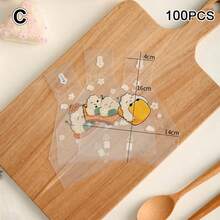1 Set/100PCS Cute Rice And Vegetable Roll Packaging Bag, Cute Cherry Cartoon Triangle Sushi Bag, Bento Accessories And Sushi Making Mold - Multicolor - View 10