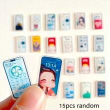 5/10/15/20pcs Miniature Fake Smartphone, Mobile Phone Model For Doll House Decoration, Mini Simulation Shop Display, Micro Landscape Decor