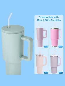 7/5/3/1 buah Sedotan Pengganti Kaca Ekstra Panjang untuk Tumbler - Sedotan Bengkok + Lurus yang Dapat Digunakan Kembali dengan Sikat, Aksesoris Pengganti - MultiWarna - View 3
