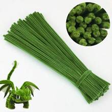 Paquete de valor de 100 piezas de limpiapipas de tela flexible de colores surtidos para suministros de manualidades y decoraciones caseras, juego de torsión con dos opciones de color, kits de flores de limpiapipas
