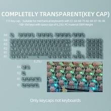 115 键帽套装，磨砂透明/黑色透明/全透明 PC 材质，MX 键杆，OEM 配置文件，兼容 61/68/75/80/87/98/100/104 键机械键盘 - 115 keys keycap - 查看 5