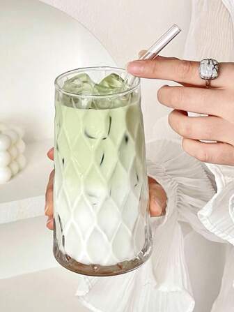 1 件 500ML INS 风格冰咖啡杯 - 适用于厨房和情人节，多用途玻璃杯，可盛放冰饮、果汁、牛奶和休闲饮料