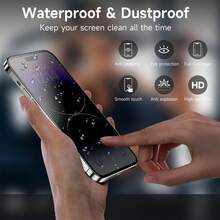 3片装隐私屏幕保护膜，防眩光钢化玻璃前膜，兼容 17 Pro Max/17 Air/17 Pro/17/16 Pro Max/16/16 Pro/16 Plus/16 E/15/14/13 Mini/12/11/X/8/7 - 黑色 - 查看 5