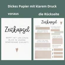 30pcs Modern Time Capsule Wedding Greeting Cards Set, Wedding Blessing Cards Creative Game Guest Book Replacement, Fashionable German Wedding Ceremony Decors Summer Birthday Gifts Beach Back To School School Supplies Room Decor