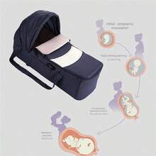 Traveling Bed Basket Portable Baby Mobile Bed Discharge Newborns Handheld Cradle,Multi Functional Portable Portable Toddler Bed, Newborn Bed, Foldable Bed, Middle Bed, Baby Carrying Basket - Multicolor - View 5