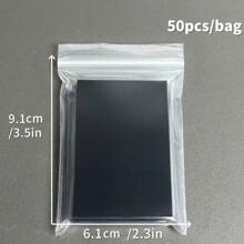 50 unidades/saco de capas de cartão transparentes foscas de um lado, 3 pol. (56*87 mm~58*89 mm) protetores de cartão fotográfico KPOP, película protetora de plástico, capas finas transparentes para cartão fotográfico instantâneo