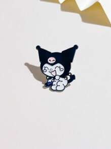 Sanrio Sanrio 1pc/4pcs Kuromi Metal Brooch Enamel Badge, Cute Cartoon Creative Bright And Colorful Oil Drop Alloy Craft, Unisex Backpack Clothing Accessories Holiday Birthday Gift, Personalized Leisure Decoration Commemorative Accessories School