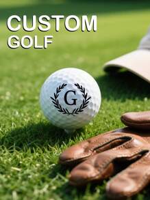 1 pieza Pelota de golf con texto personalizado - Pelotas de golf personalizadas con su texto, regalo del Día del Padre, regalos únicos y memorables para entusiastas del golf, regalo para amantes del golf | Regalos perfectos para recuerdos para papá, novio, familia, amigos | Mejor para cumpleaños, Año Nuevo, San Valentín, Día de la Madre, Día del Padre, celebraciones, regalo para él, regalo para ella