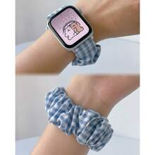 1pc WatchApple Band Women Cute Printed Elastic Solo Loop Bands Compatible With 38mm 40mm 41mm 42mm 44mm 45mm 46mm 49mm Fashionable Bracelet Replaceable Strap For Apple Watch Series 10 9 8 7 6 5 4 3 2 1 SE Scrunchie Wristbands Smart Watch Accessories Gifts For Mother's Day, Father's Day, Family, Friends, And Students Returning To School