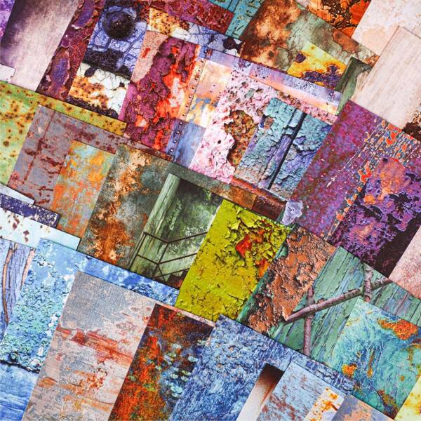30 Sheets Vintage DIY Scrapbook Paper Supplies, Rust Series Aesthetic Paper Supplies Decorative Paper Material For DIY Scrapbooks Journal Photo Album Crafts, For Adults And Teen's Writing Drawing Travel Journal DIY Art Craft, Scrapbooking Planner Bullet (Grey, Rerd, Yellow, Blue, Green, Purple), School Supplies, Back To School