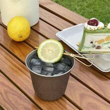 新款复古美式不锈钢咖啡杯水杯冷饮杯加厚宽口工业风杯子 - 彩色 - 查看 5