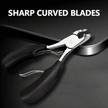 4pcs Elderly-Friendly Toenail Clipper Set - Wide Mouth, Super Large Opening, Catch Tray, Professional Sharp Curved Blade, Heavy Duty Thick Nail Clippers Suitable For Elderly With Thick Nails, Includes Slant Heavy Duty Toenail Clippers With Catch Tray, Wide Opening Mess-Free Nail Clippers, Sharp Stainless Steel Nail Clippers With Long Handle For Easy And Safe Usage