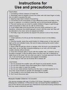 1 个电动蚊蝇拍，Zapper 拍式灭虫灯，轻巧小型户外驱蚊器，无需电池的电动灭蚊拍 - 黃色 - 查看 5