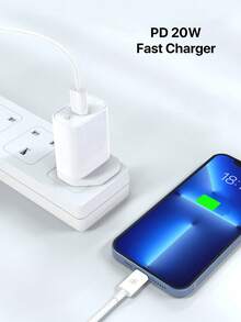 D8 I Phone Charger Super Fast Charging [MFi Certified] IPad Charger 20W PD USB C Wall Charger 1-Pack 3.3FT Fast Charging Cable Compatible With I Phone14/14 Pro Max/13/13Pro/12/12 Pro/11/11Pro/XS,IPad Suitable For Travel, Office, Dorm, And Home Adapter - View 5